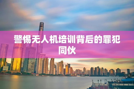 警惕无人机培训背后的罪犯同伙