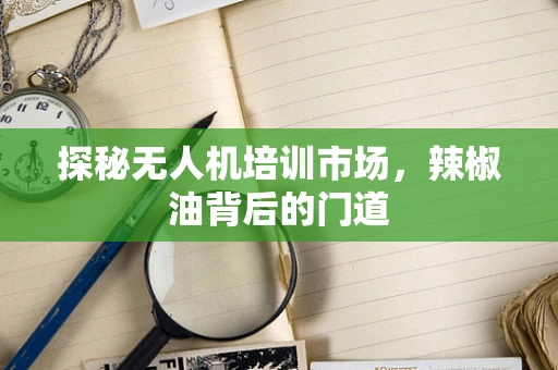 探秘无人机培训市场，辣椒油背后的门道