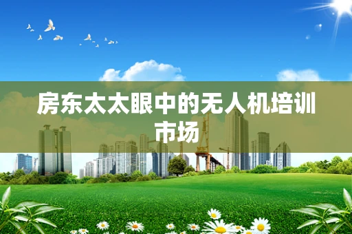 房东太太眼中的无人机培训市场