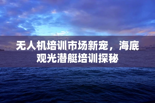 无人机培训市场新宠，海底观光潜艇培训探秘