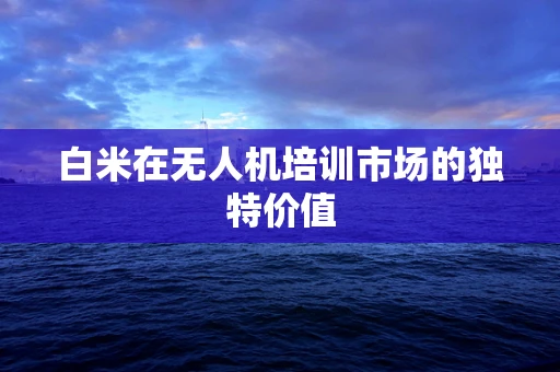 白米在无人机培训市场的独特价值