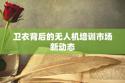 卫衣背后的无人机培训市场新动态
