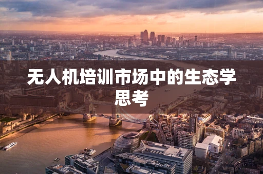无人机培训市场中的生态学思考