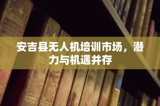 安吉县无人机培训市场，潜力与机遇并存