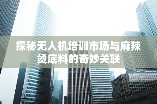 探秘无人机培训市场与麻辣烫底料的奇妙关联