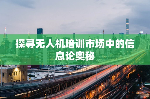 探寻无人机培训市场中的信息论奥秘