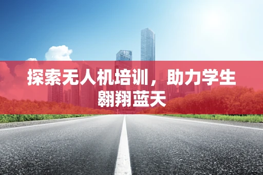 探索无人机培训，助力学生翱翔蓝天