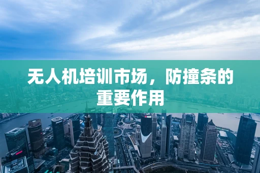 无人机培训市场，防撞条的重要作用
