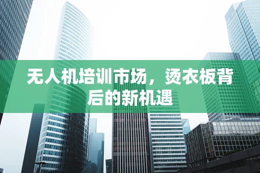 无人机培训市场，烫衣板背后的新机遇