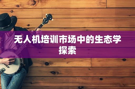 无人机培训市场中的生态学探索