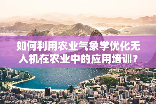 如何利用农业气象学优化无人机在农业中的应用培训？