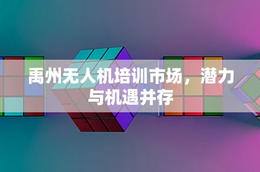 禹州无人机培训市场，潜力与机遇并存