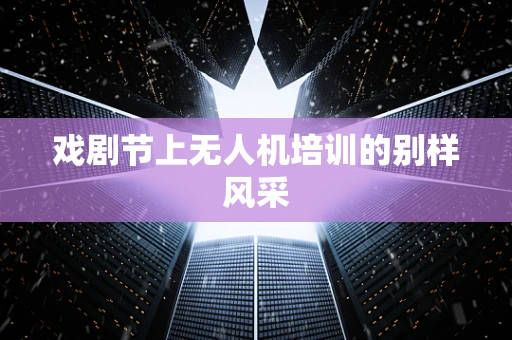 戏剧节上无人机培训的别样风采