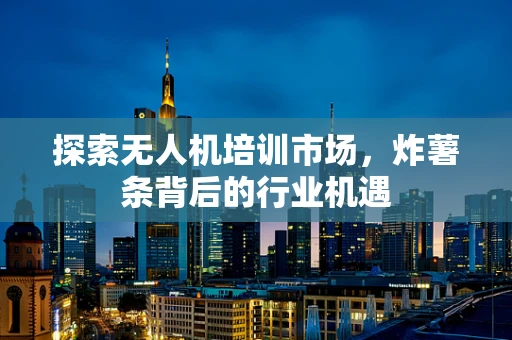 探索无人机培训市场，炸薯条背后的行业机遇