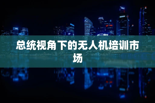 总统视角下的无人机培训市场