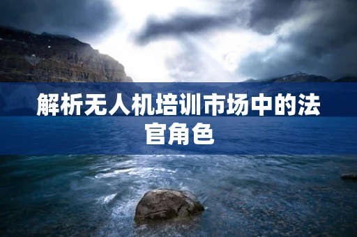 解析无人机培训市场中的法官角色