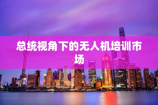 总统视角下的无人机培训市场