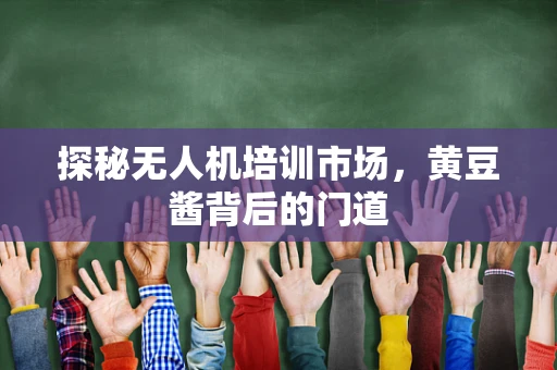 探秘无人机培训市场，黄豆酱背后的门道