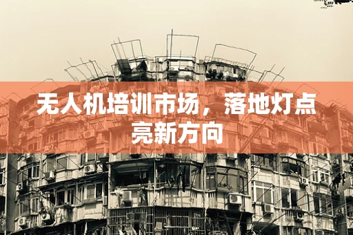 无人机培训市场，落地灯点亮新方向