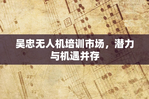 吴忠无人机培训市场，潜力与机遇并存