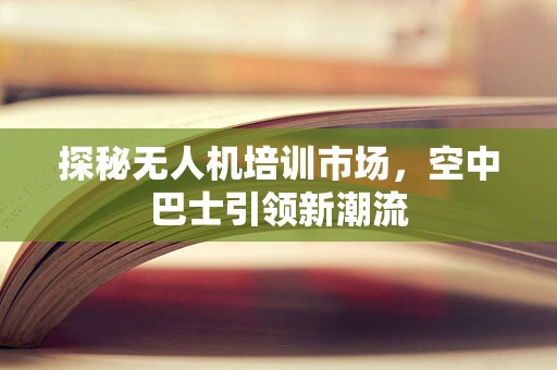 探秘无人机培训市场，空中巴士引领新潮流