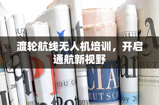 渡轮航线无人机培训，开启通航新视野