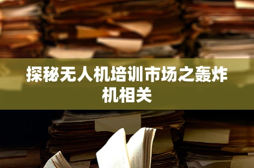 探秘无人机培训市场之轰炸机相关