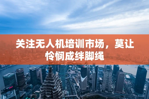 关注无人机培训市场，莫让怜悯成绊脚绳