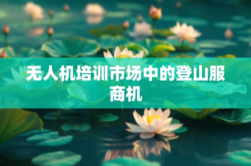 无人机培训市场中的登山服商机