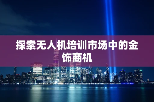 探索无人机培训市场中的金饰商机