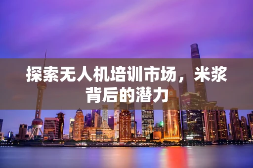 探索无人机培训市场，米浆背后的潜力