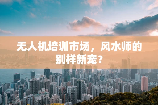 无人机培训市场，风水师的别样新宠？