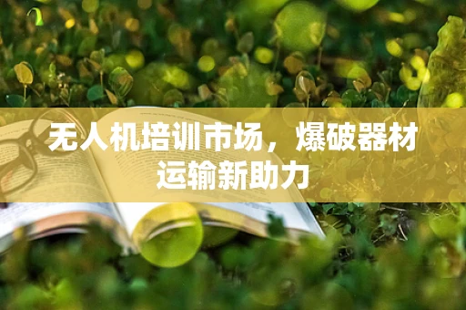 无人机培训市场，爆破器材运输新助力