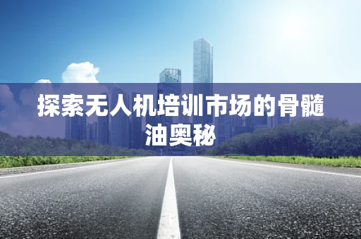 探索无人机培训市场的骨髓油奥秘